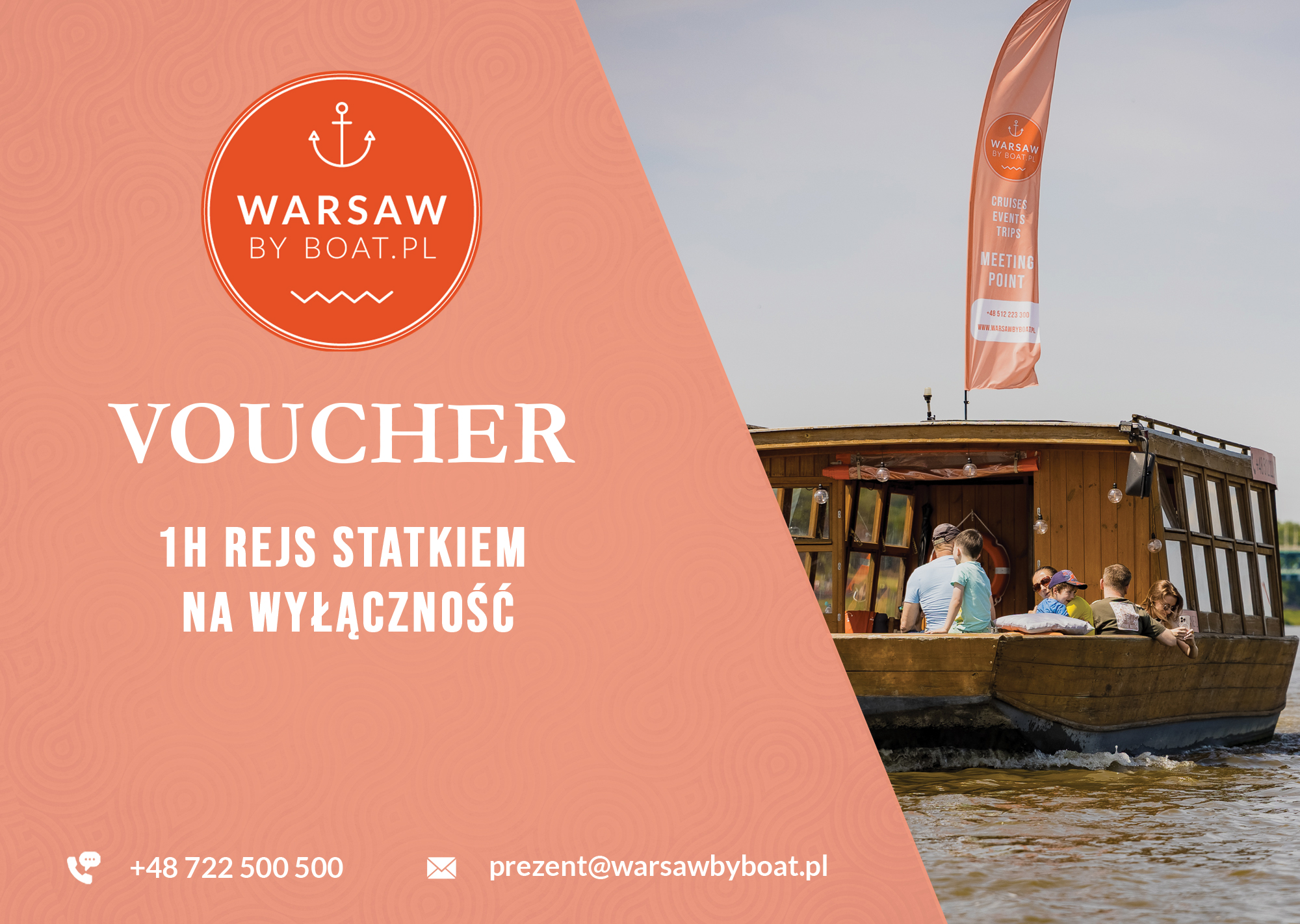 Voucher na 1h rejs statkiem na wyłączność