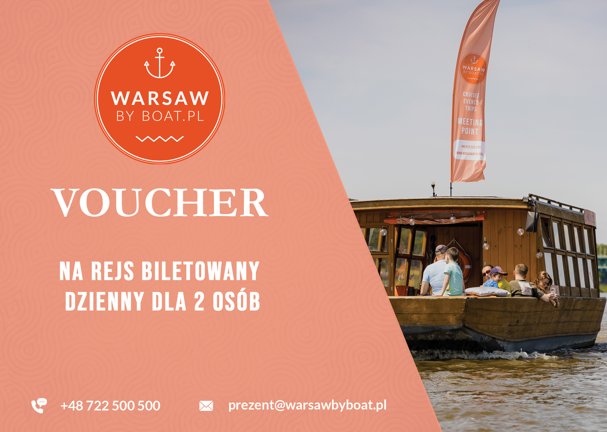 Voucher na rejs biletowany dzienny dla 2 osób